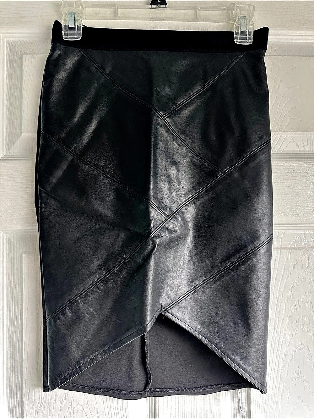 LATISTE Midi Asymmetrical Skirt in Black